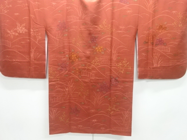 JAPANESE MICHIYUKI COAT / EMBROIDERY / FLORAL PLANTS